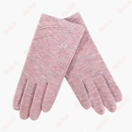 purple casual gloves embroidery women